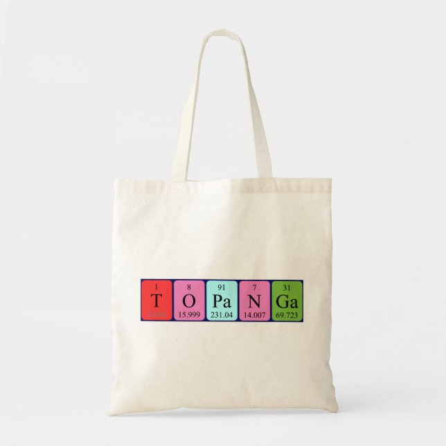 Sac fourre-tout de nom de table périodique Topanga (Devant)