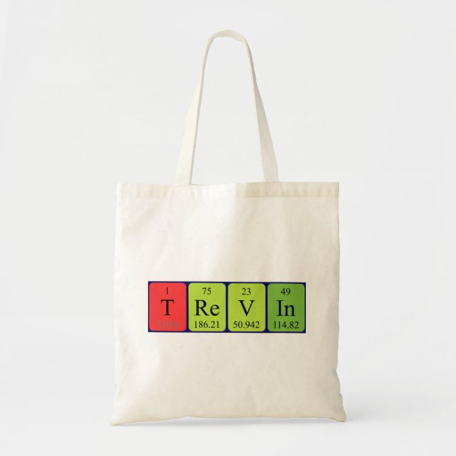 Sac fourre-tout de nom de table périodique Trevin (Devant)