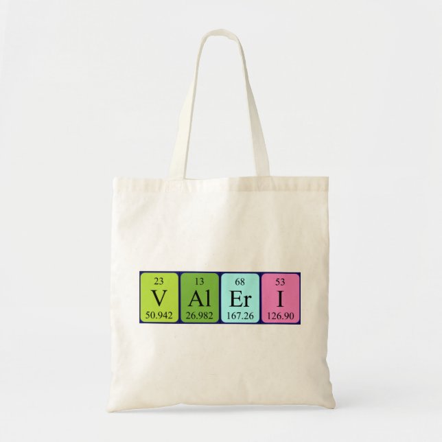 Sac fourre-tout de nom de table périodique Valeri (Devant)