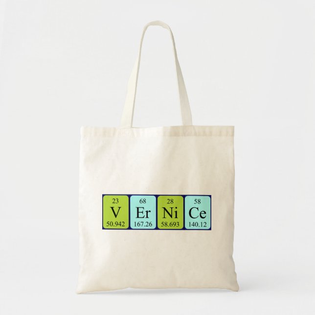 Sac fourre-tout de nom de table périodique Vernice (Devant)