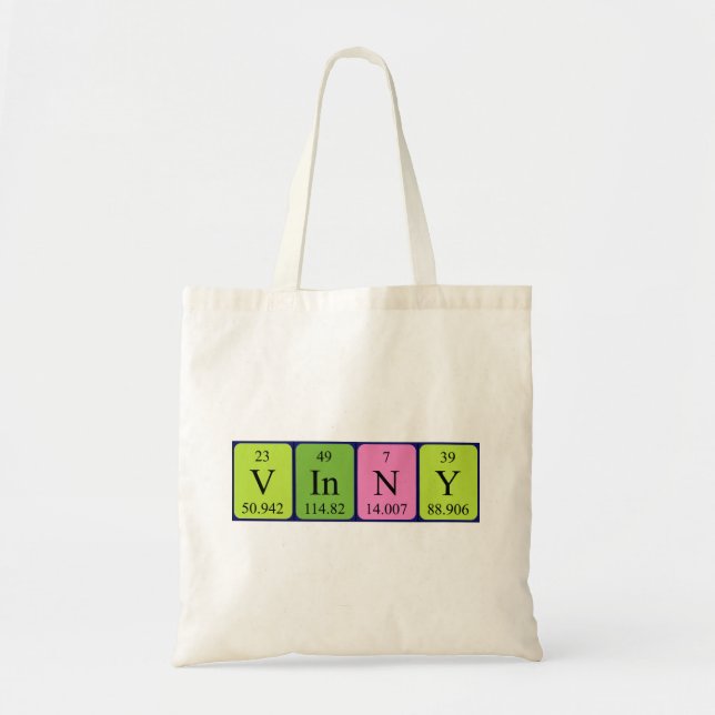 Sac fourre-tout de nom de table périodique Vinny (Devant)