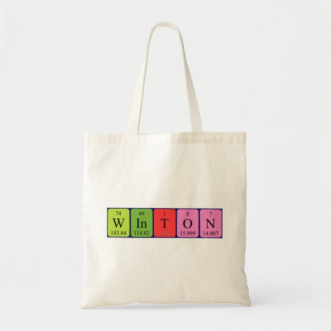 Sac fourre-tout de nom de table périodique Winton (Devant)