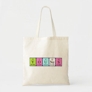 Sac fourre-tout de nom de table périodique Younes