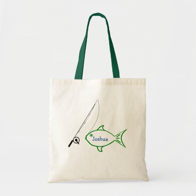 Sac fourre-tout de nom personnalisé de pêche (Devant)