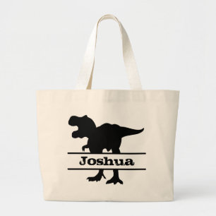 Sac fourre-tout de nom personnalisé Dinosaur