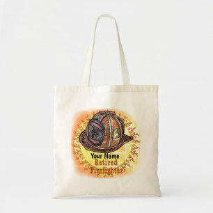 Sac fourre-tout de nom personnalisé du pompier à l