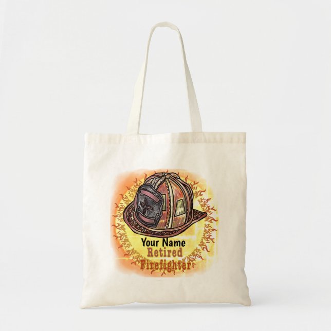 Sac fourre-tout de nom personnalisé du pompier à l (Devant)