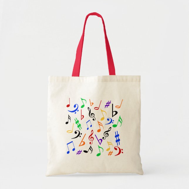 Sac fourre-tout de notes musicales - Multi (Devant)