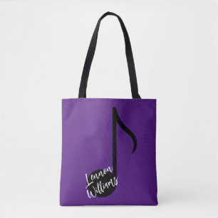 Sac fourre-tout de notes musicales personnalisées
