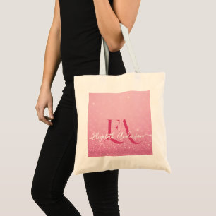 Sac fourre-tout de Parties scintillant rose avec i