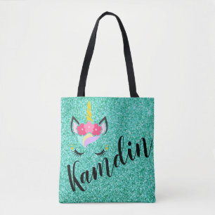 Sac fourre-tout de Parties scintillant Turquoise U