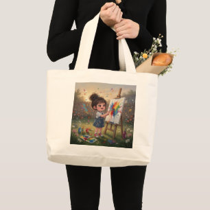Sac fourre-tout de peintre fille fantaisiste