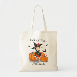 Sac fourre-tout de petite sorcière d'Halloween