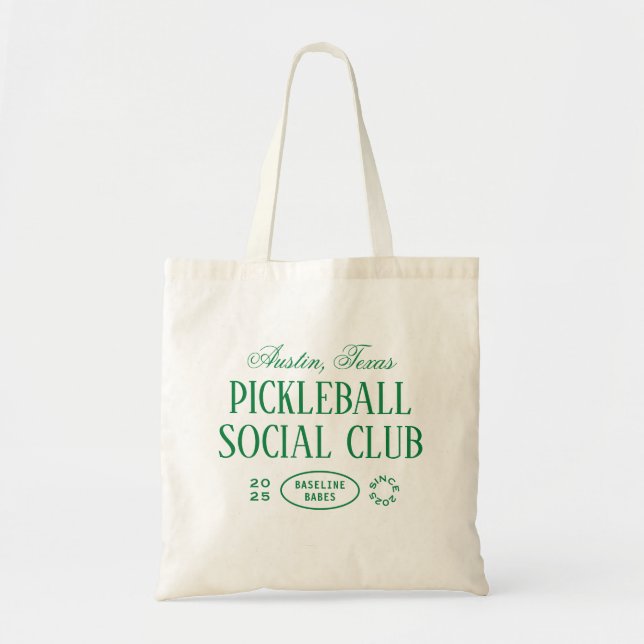Sac fourre-tout de Pickleball en Vert & Blanc (Devant)