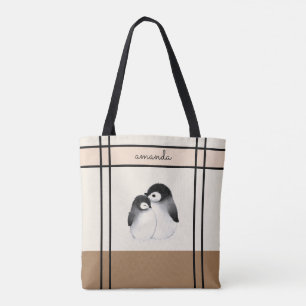 Sac fourre-tout de pingouin personnalisé