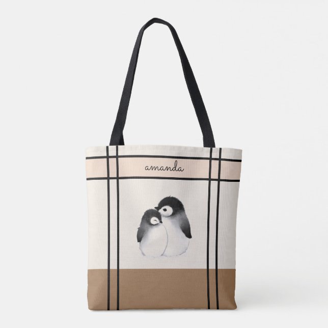 Sac fourre-tout de pingouin personnalisé (Dos)
