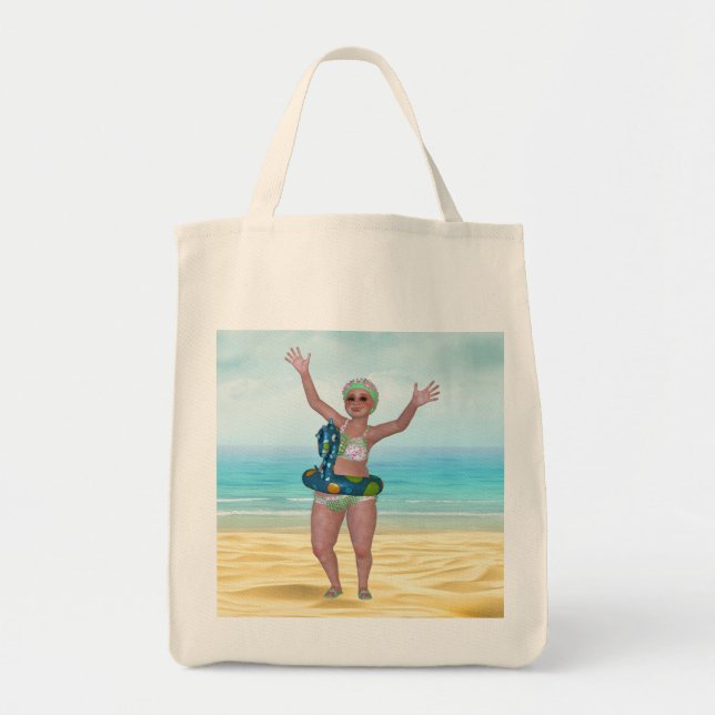Sac fourre-tout de plage avec Belle baignade amusa (Devant)