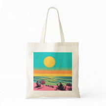 Sac fourre-tout de plage, sac fourre-tout rétro.