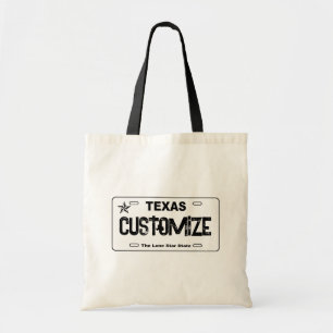 Sac fourre-tout de plaque d'immatriculation Texas 