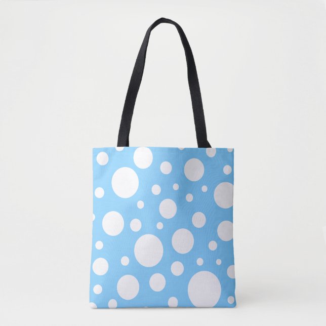 Sac fourre-tout de points bleus (Devant)