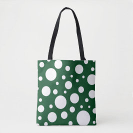 Sac fourre-tout de points verts