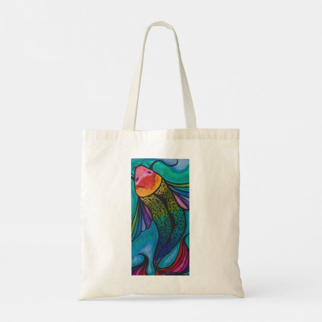 Sac fourre-tout de poisson Rainbow Koi Sac de marc (Dos)
