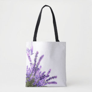 sac fourre-tout de printemps, fleurs de lavande