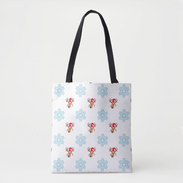 sac fourre-tout de rennes de père Noël (Devant)