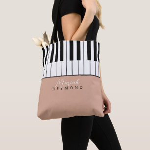 Sac fourre-tout de Rose tout-en-un Piano avec nom