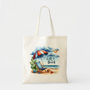 sac fourre-tout de scène de plage "Life's A Beach"