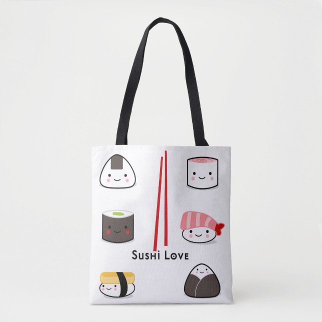 Sac fourre-tout de shopping Sushi love (Devant)
