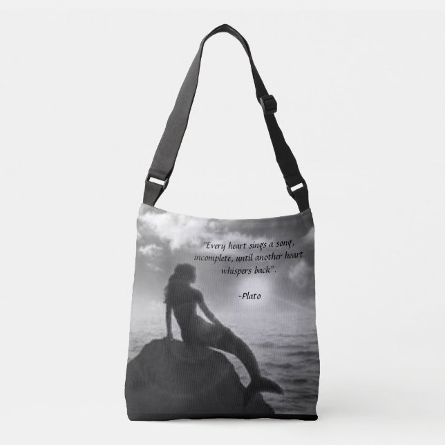 Sac fourre-tout de sirène avec une citation de Pla (Devant)