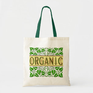 Sac fourre-tout de slogan vert biologique