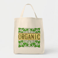 Sac fourre-tout de slogan vert biologique