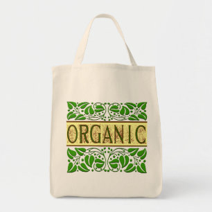 Sac fourre-tout de slogan vert biologique
