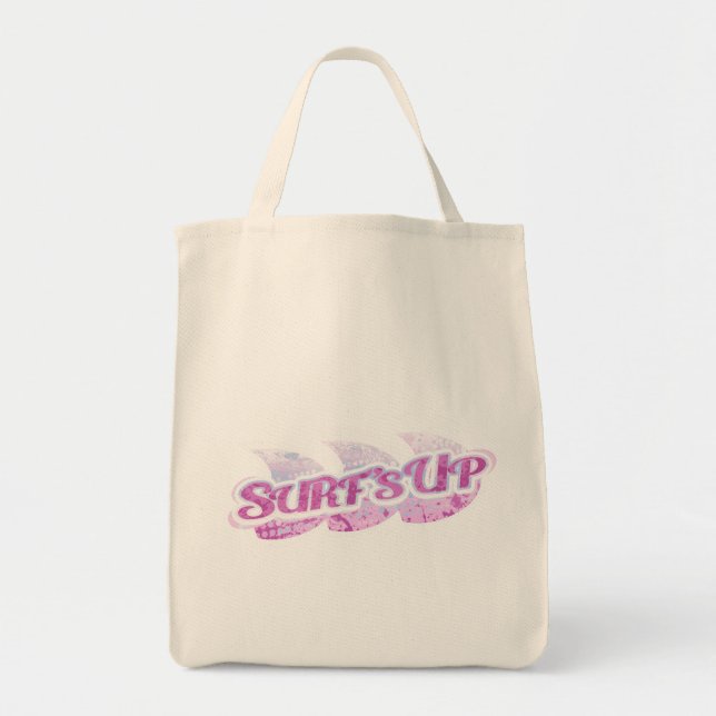 sac fourre-tout de surfeurs rose et violet "Surf U (Devant)