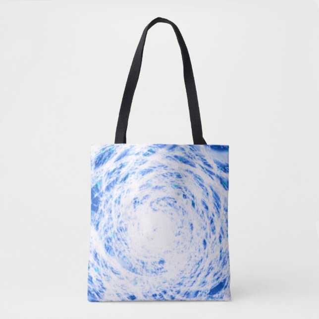 Sac fourre-tout de teinture à carreaux bleu et bla (Devant)