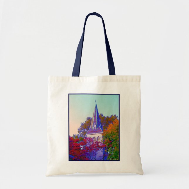 sac fourre-tout de toile budgétaire 'Autumn Steepl (Devant)