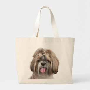 Sac fourre-tout de toile de plage Shih Tzu Puppy