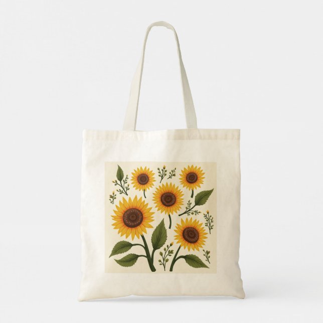 sac fourre-tout de tournesol (Dos)