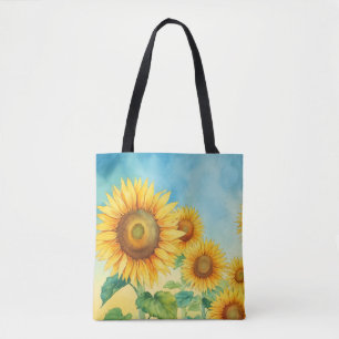 Sac fourre-tout de tournesol artistique