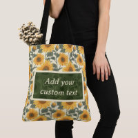 Sac fourre-tout de tournesol personnalisable