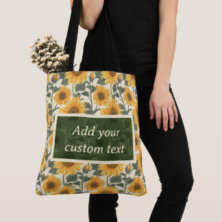 Sac fourre-tout de tournesol personnalisable