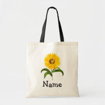 Sac fourre-tout de tournesol personnalisé | Concep