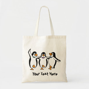 Sac fourre-tout de trois pingouins dansants