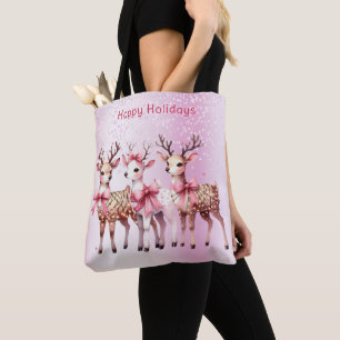 Sac fourre-tout de vacances Noël aux cerfs