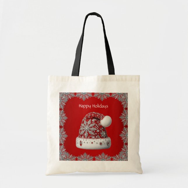 Sac fourre-tout de vacances Red Santa Hat (Devant)
