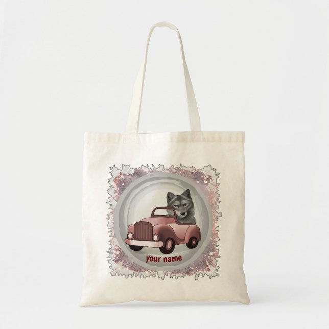 Sac fourre-tout de voiture Wolf Driving (Devant)
