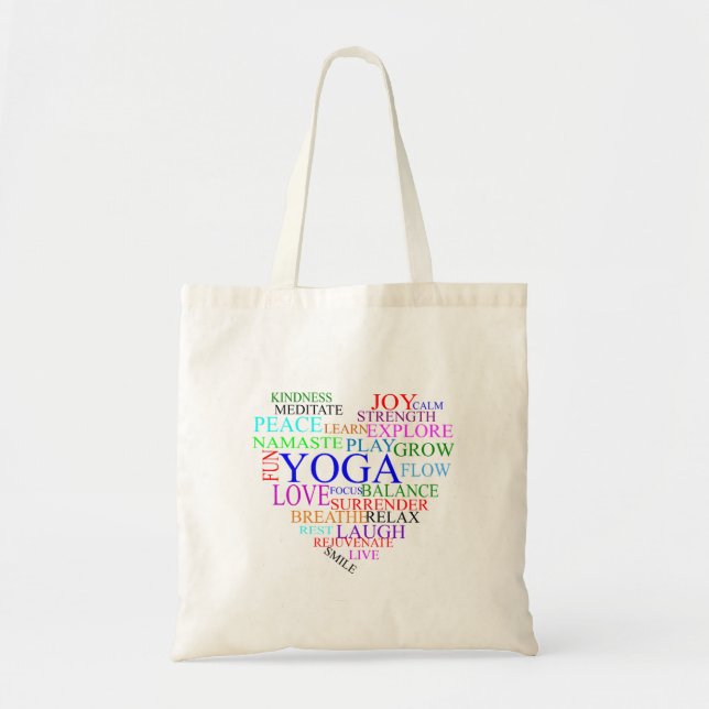 Sac fourre-tout de Yoga du coeur (Devant)