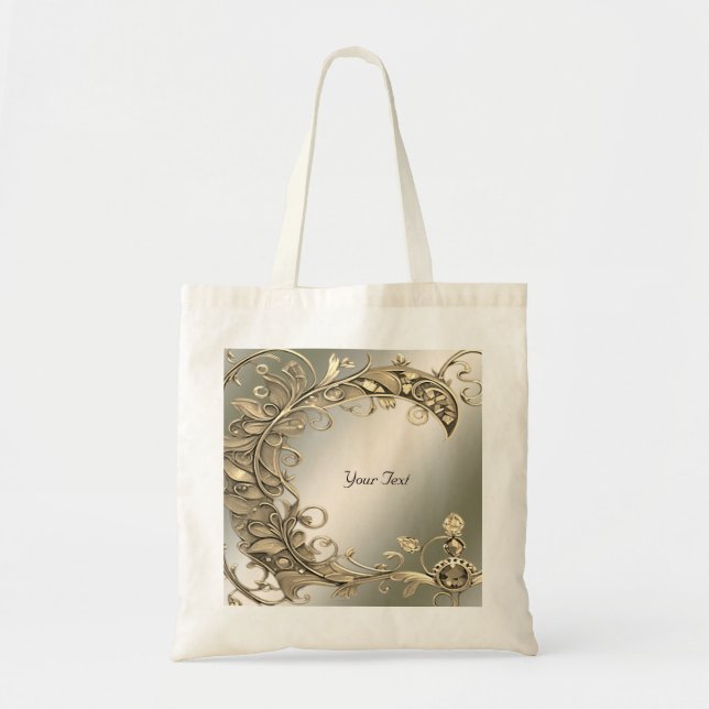 Sac Fourre-Tout Décoratif Or Moderne Élégant (Devant)